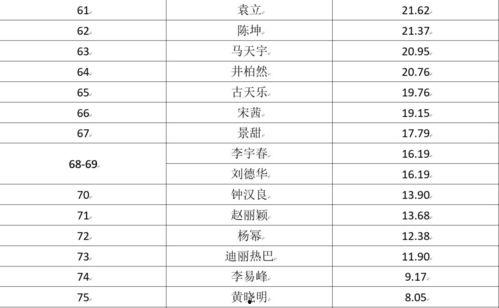 明星排名大全,揭秘娱乐圈风云变幻，盘点年度璀璨星辉